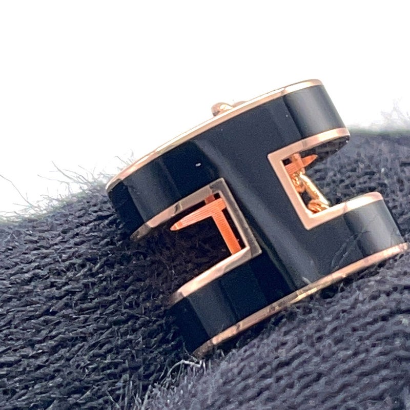 エルメス ネックレス ミニ・ポップアッシュ ブラック/ピンクゴールド金具 HERMES アクセサリー 黒