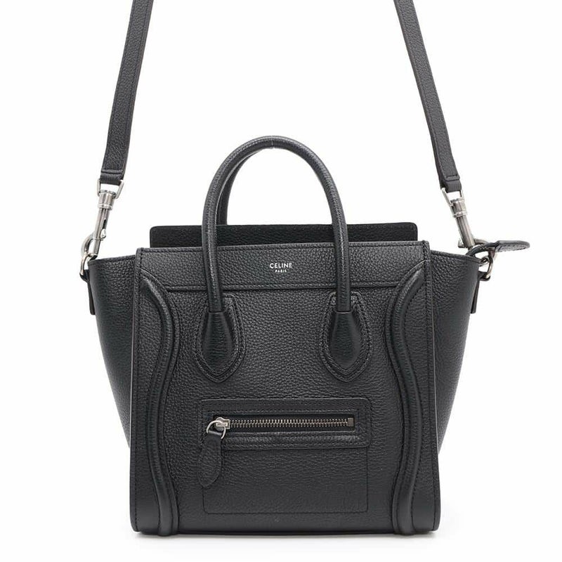 セリーヌ ハンドバッグ ラゲージ ナノショッパー 189243 CELINE バッグ 2wayショルダーバッグ 黒
