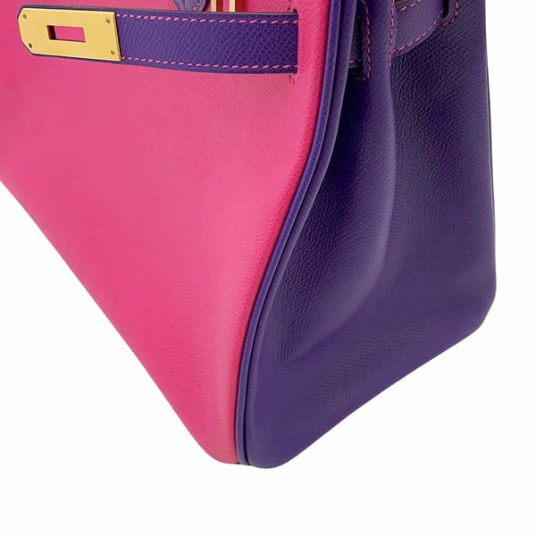 エルメス バーキン30 ローズショッキング/エトゥープ/ウルトラバイオレット/マットゴールド金具 エプソン X刻印 SPO HERMES Birkin