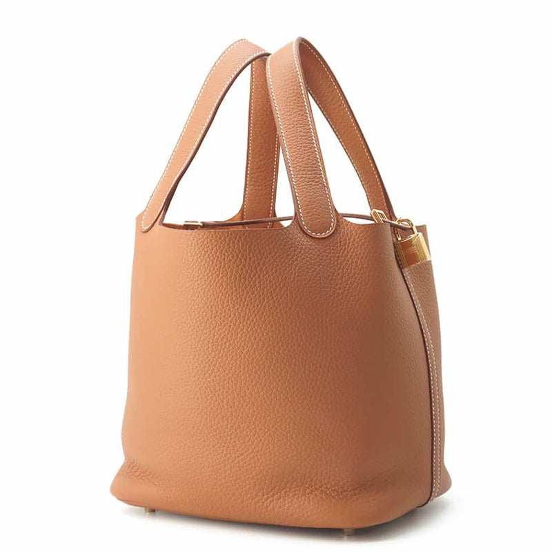 エルメス ハンドバッグ ピコタンロックMM ゴールド/ゴールド金具 トリヨンクレマンス W刻印