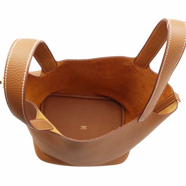 エルメス ハンドバッグ ピコタンロックMM ゴールド/ゴールド金具 トリヨンクレマンス W刻印