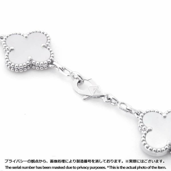 ヴァンクリーフ＆アーペル ブレスレット ヴィンテージ アルハンブラ 5モチーフ マザーオブパール K18WGホワイトゴールド VCARF48400