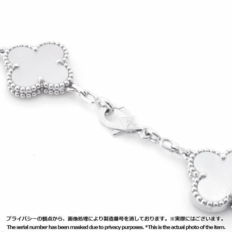 ヴァンクリーフ＆アーペル ブレスレット ヴィンテージ アルハンブラ 5モチーフ マザーオブパール K18WGホワイトゴールド VCARF48400