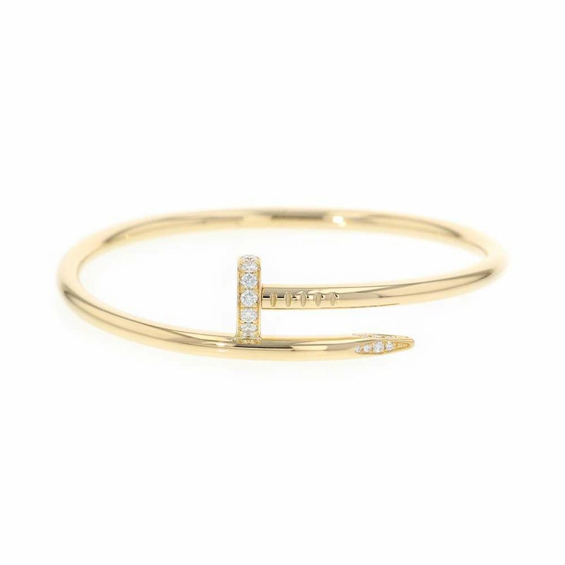 カルティエ ブレスレット ジュスト アン クル ブレスレット ダイヤモンド K18YGイエローゴールド サイズ16 B6045016 バングル