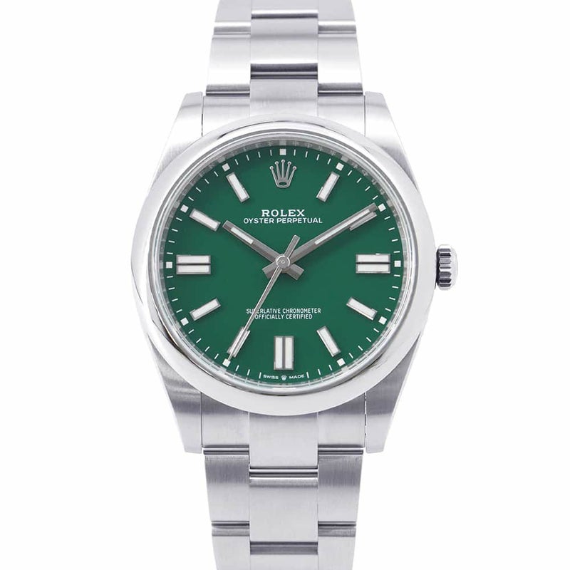 ロレックス オイスターパーペチュアル41 ランダムシリアル ルーレット 124300 ROLEX 腕時計 グリーン文字盤