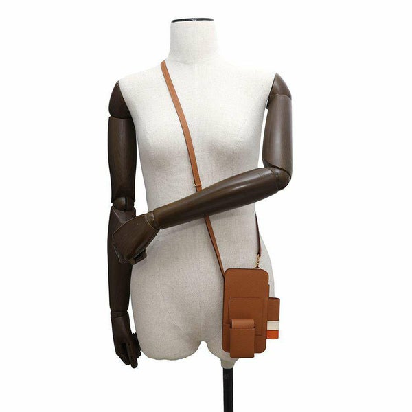 エルメス フォンケース ウェイ ゴールド/ナタ/オレンジ/ゴールド金具 エプソン U刻印 フォンショルダー