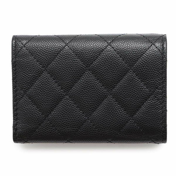シャネル 三つ折り財布 マトラッセ ココマーク クラシック スモール フラップ ウォレット AP0230 CHANEL 財布 黒