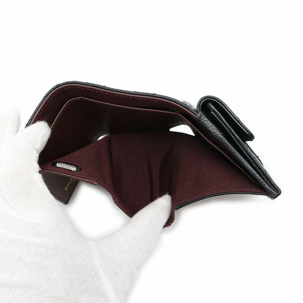 シャネル 三つ折り財布 マトラッセ ココマーク クラシック スモール フラップ ウォレット AP0230 CHANEL 財布 黒