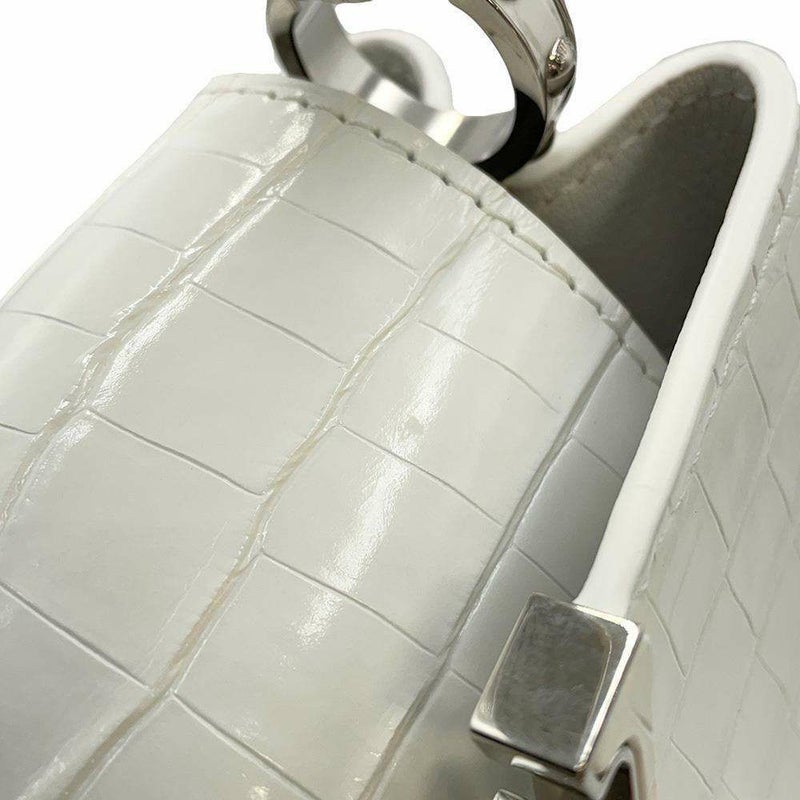 ルイヴィトン ハンドバッグ アリゲーター カプシーヌMINI N93701 LOUIS VUITTON 2wayバッグ 白 ホワイト