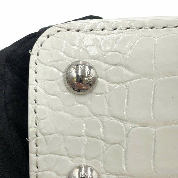 ルイヴィトン ハンドバッグ アリゲーター カプシーヌMINI N93701 LOUIS VUITTON 2wayバッグ 白 ホワイト