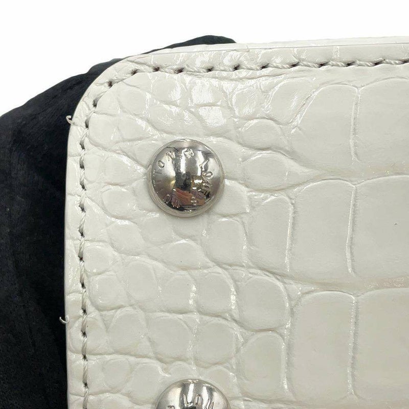 ルイヴィトン ハンドバッグ アリゲーター カプシーヌMINI N93701 LOUIS VUITTON 2wayバッグ 白 ホワイト