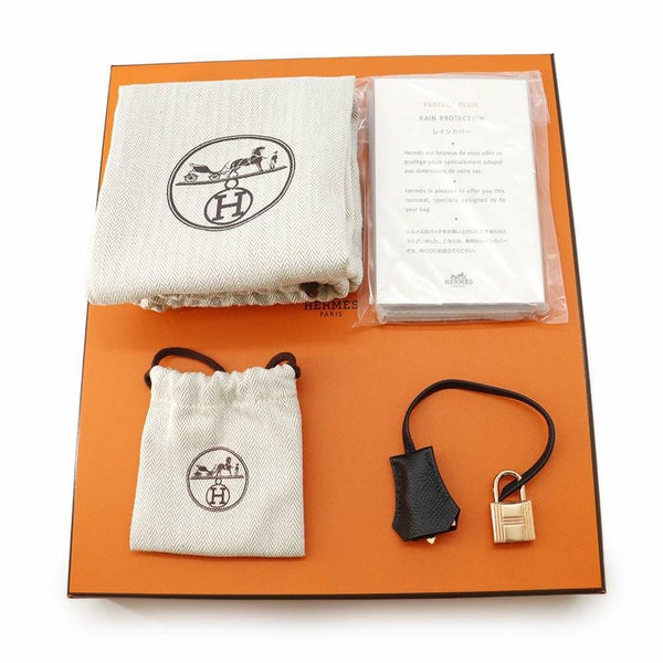 エルメス バーキン25 セリエ ブラック/ピンクゴールド金具 エプソン U刻印 HERMES Birkin ハンドバッグ 黒