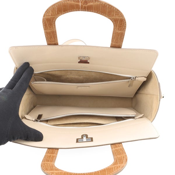 カルティエ ハンドバッグ ジャンヌ トゥーサン レザー/クロコダイル ニロティカス Cartier ２wayショルダー 50個限定