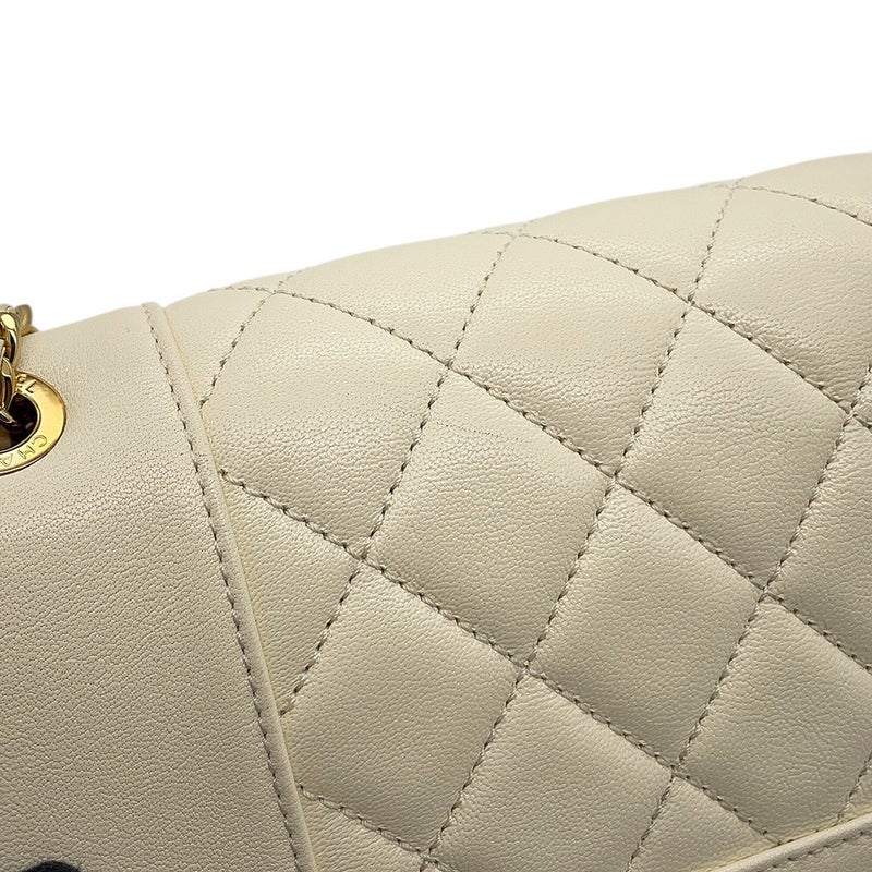 シャネル チェーンショルダーバッグ マドモアゼル マトラッセ ココマーク Wフラップ レザー A93084 CHANEL
