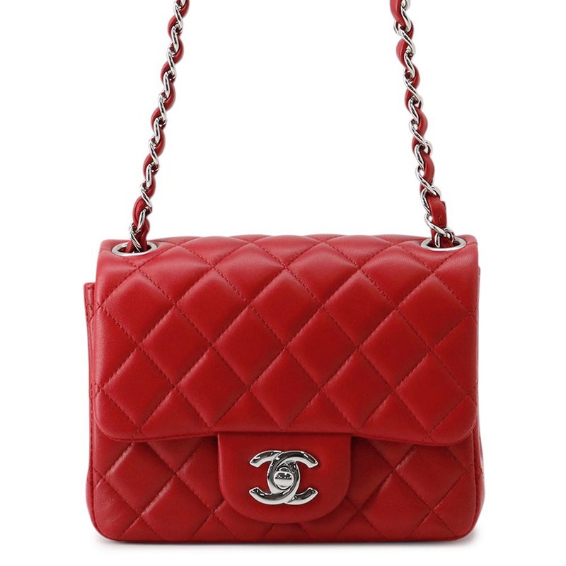 シャネル チェーンショルダーバッグ ミニマトラッセ ココマーク ラムスキン A35200 CHANEL ミニマト