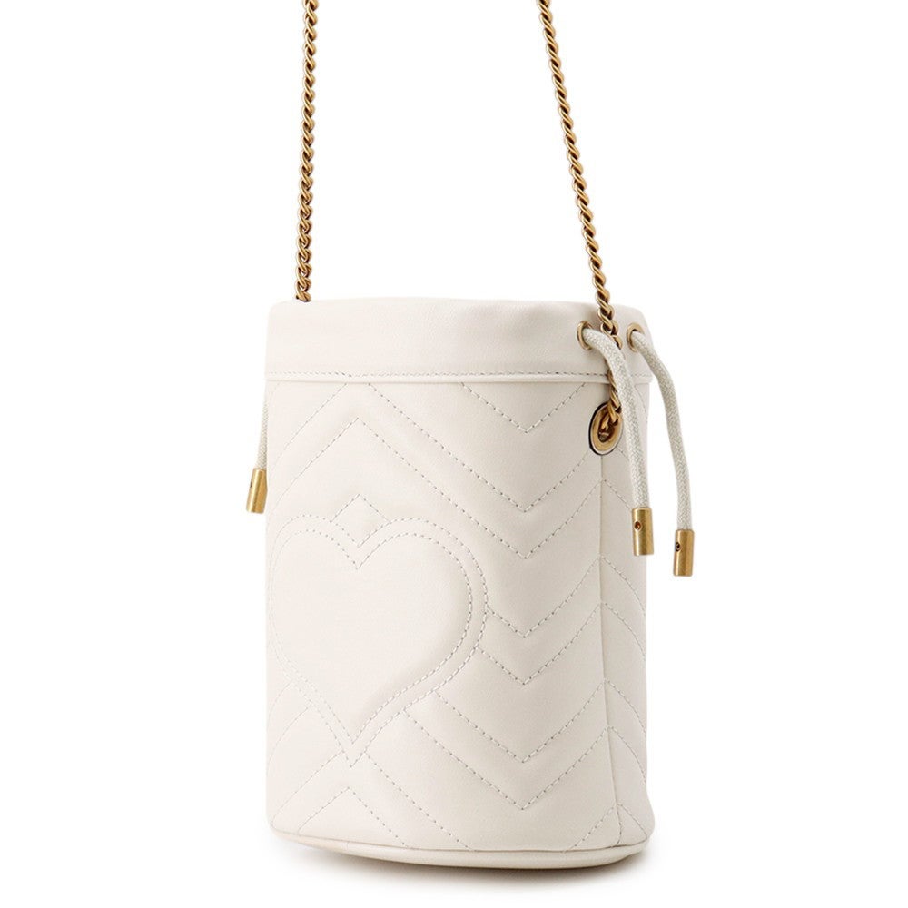 GUCCI グッチ ショルダー GGマーモント キルティング 2way 巾着 GG Marmont （美品）グッチ GUCCI 2way 巾着 ショルダー GGマーモント