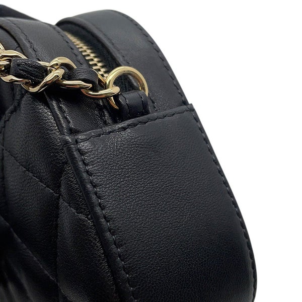 シャネル チェーンショルダーバッグ マトラッセ ココマーク キャビアスキン AP3998 CHANEL 黒