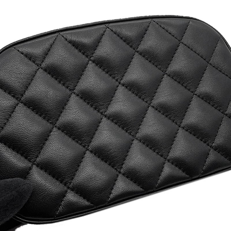 シャネル チェーンショルダーバッグ マトラッセ ココマーク キャビアスキン AP3998 CHANEL 黒