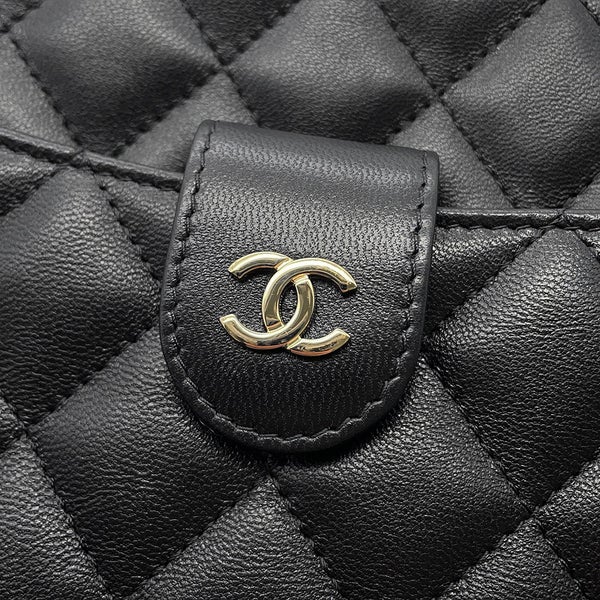 シャネル チェーンショルダーバッグ マトラッセ ココマーク キャビアスキン AP3998 CHANEL 黒