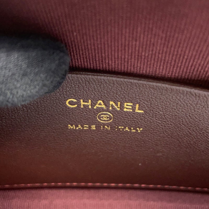 シャネル チェーンショルダーバッグ マトラッセ ココマーク キャビアスキン AP3998 CHANEL 黒