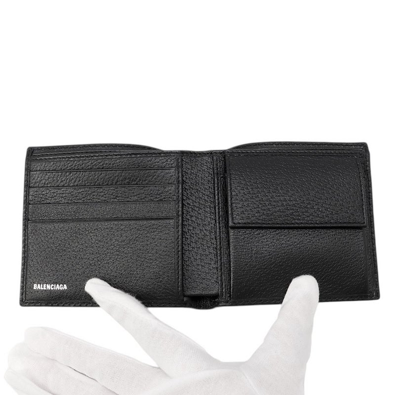 バレンシアガ 二つ折り財布 グッチコラボ ザ ハッカー プロジェクト 680430 BALENCIAGA GUCCI 財布 黒