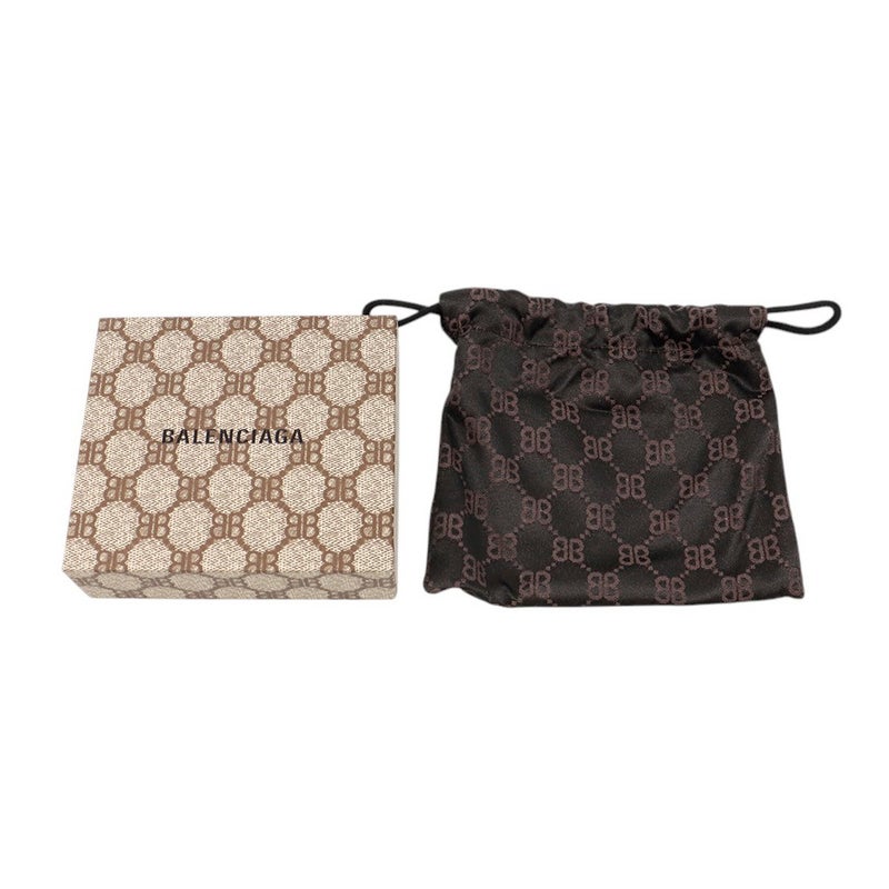 バレンシアガ 二つ折り財布 グッチコラボ ザ ハッカー プロジェクト 680430 BALENCIAGA GUCCI 財布 黒