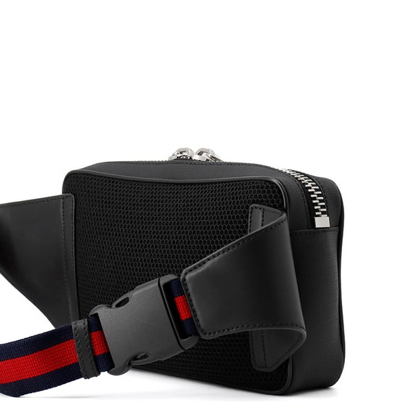 グッチ ボディバッグ GGスプリーム レザー 474293 GUCCI ウエストバッグ メンズ 黒