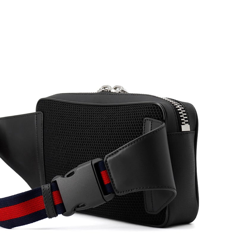 グッチ ボディバッグ GGスプリーム レザー 474293 GUCCI ウエストバッグ メンズ 黒