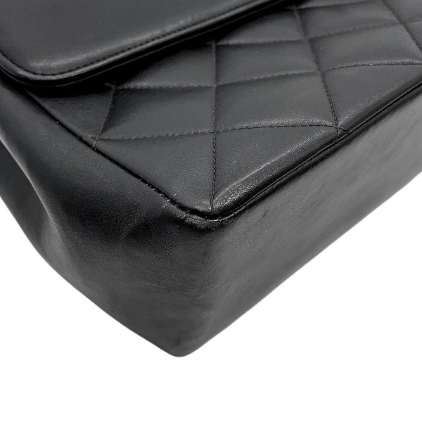 シャネル チェーンショルダーバッグ マトラッセ ココマーク デカココ ダブルチェーン キャビアスキン CHANEL 黒