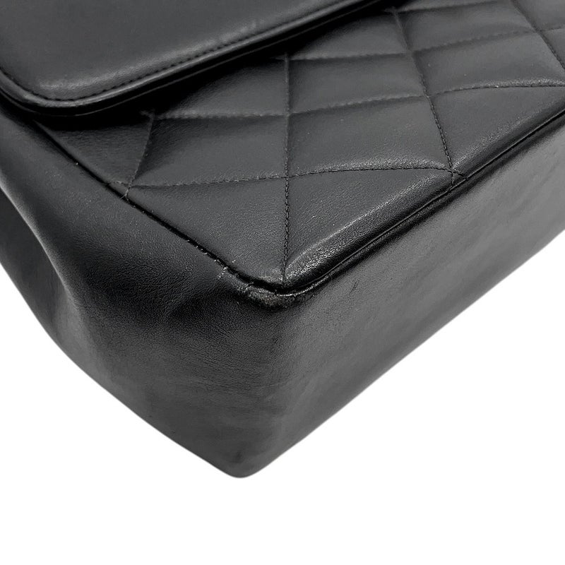 シャネル チェーンショルダーバッグ マトラッセ ココマーク デカココ ダブルチェーン キャビアスキン CHANEL 黒