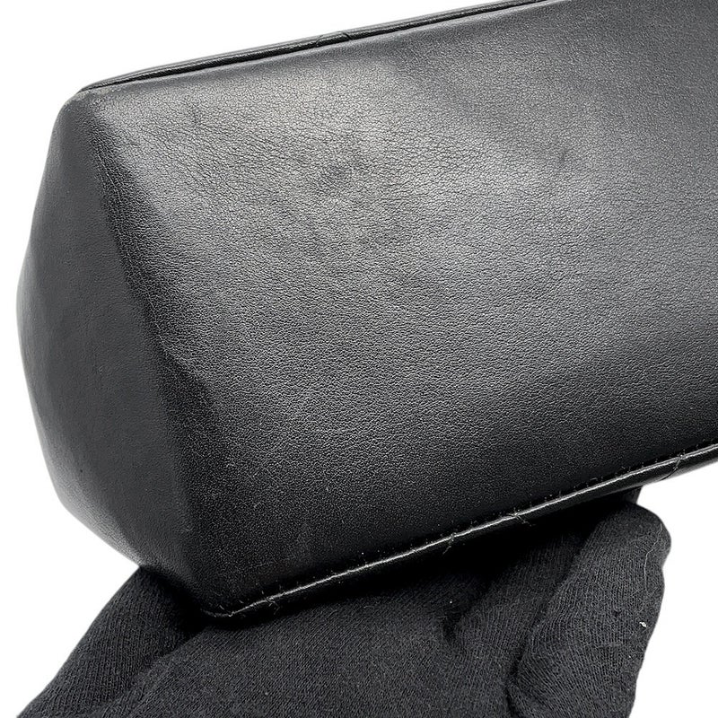 シャネル チェーンショルダーバッグ マトラッセ ココマーク デカココ ダブルチェーン キャビアスキン CHANEL 黒