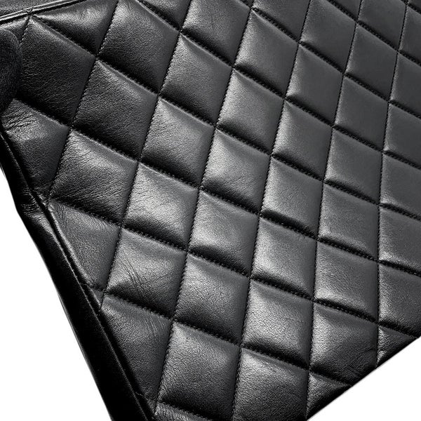 シャネル チェーンショルダーバッグ マトラッセ ココマーク デカココ ダブルチェーン キャビアスキン CHANEL 黒
