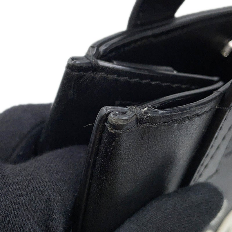ディオール ハンドバッグ DIOR AND SHAWN D-DIOR ミニトートバッグ レザー 1DOSH152YZI 黒 ステューシーコラボ