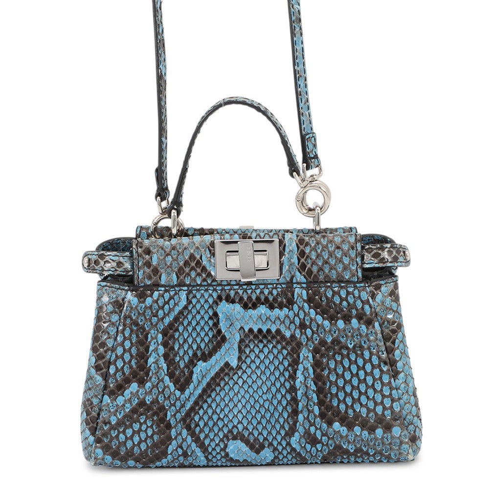 フェンディ ハンドバッグ ピーカブー マイクロ パイソン 8M0355 FENDI