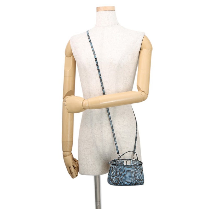 フェンディ ハンドバッグ ピーカブー マイクロ パイソン 8M0355 FENDI 2way