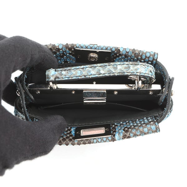 フェンディ ハンドバッグ ピーカブー マイクロ パイソン 8M0355 FENDI 2way