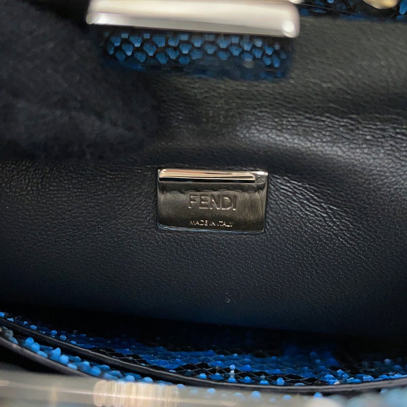 フェンディ ハンドバッグ ピーカブー マイクロ パイソン 8M0355 FENDI 2way