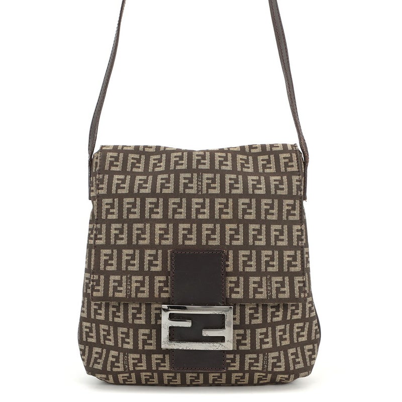 フェンディ ショルダーバッグ ズッキーノ マンマバケット キャンバス レザー 8BT075JQ4 FENDI ズッカ