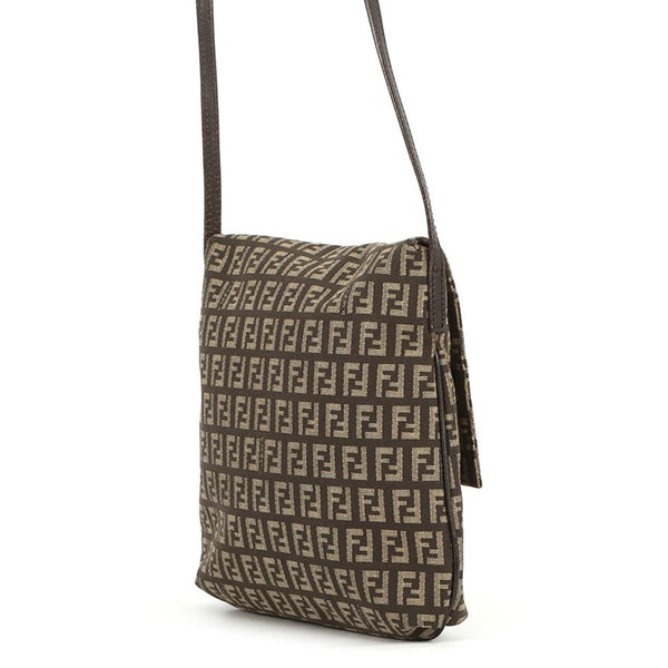 フェンディ ショルダーバッグ ズッキーノ マンマバケット キャンバス レザー 8BT075JQ4 FENDI ズッカ