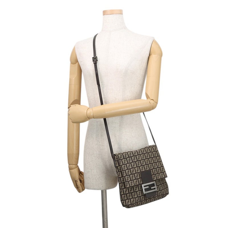 フェンディ ショルダーバッグ ズッキーノ マンマバケット キャンバス レザー 8BT075JQ4 FENDI ズッカ