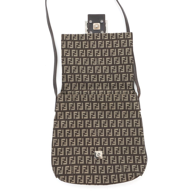 フェンディ ショルダーバッグ ズッキーノ マンマバケット キャンバス レザー 8BT075JQ4 FENDI ズッカ
