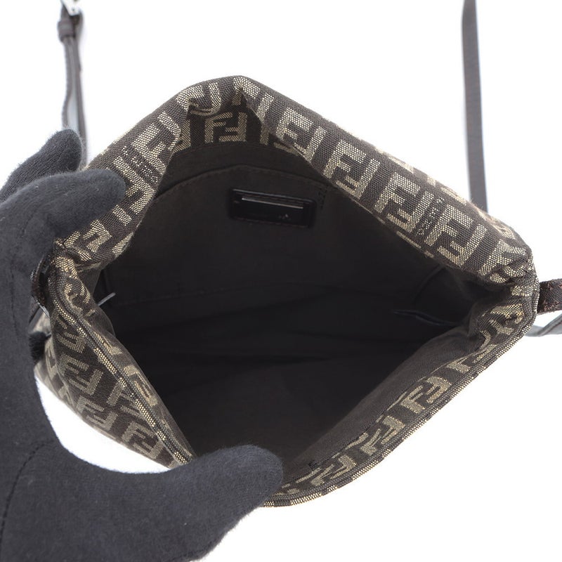 フェンディ ショルダーバッグ ズッキーノ マンマバケット キャンバス レザー 8BT075JQ4 FENDI ズッカ