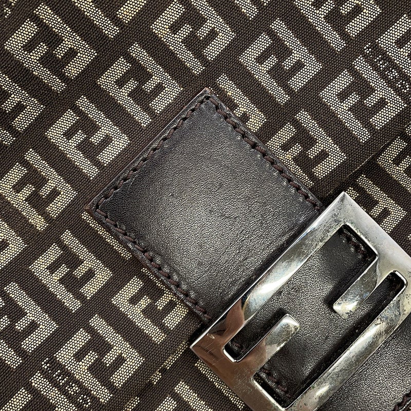 フェンディ ショルダーバッグ ズッキーノ マンマバケット キャンバス レザー 8BT075JQ4 FENDI ズッカ