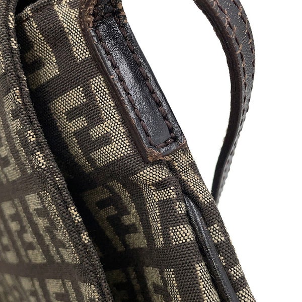 フェンディ ショルダーバッグ ズッキーノ マンマバケット キャンバス レザー 8BT075JQ4 FENDI ズッカ