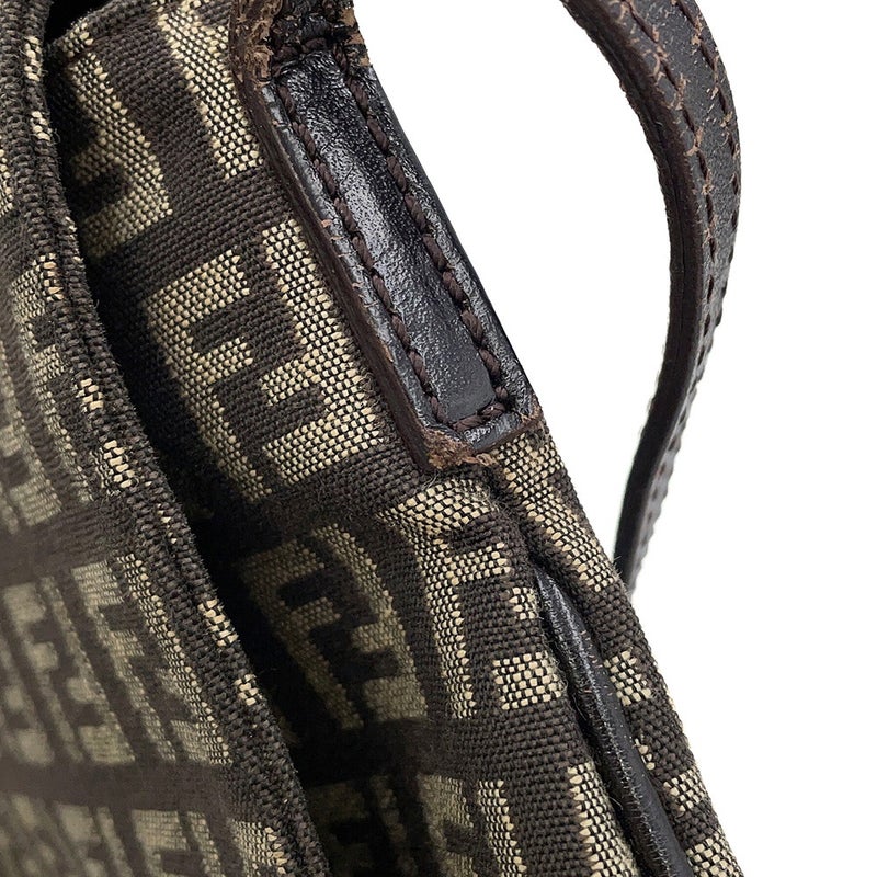 フェンディ ショルダーバッグ ズッキーノ マンマバケット キャンバス レザー 8BT075JQ4 FENDI ズッカ