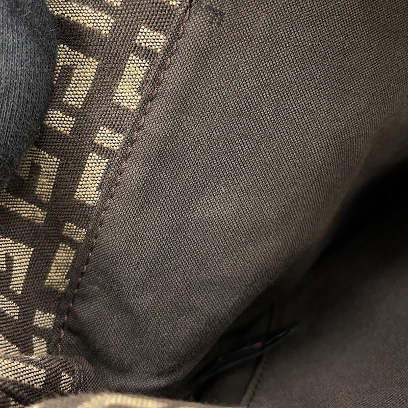 フェンディ ショルダーバッグ ズッキーノ マンマバケット キャンバス レザー 8BT075JQ4 FENDI ズッカ