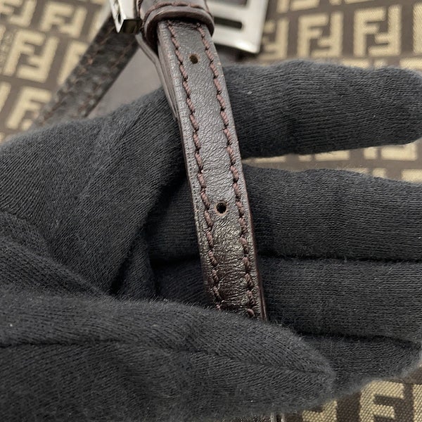 フェンディ ショルダーバッグ ズッキーノ マンマバケット キャンバス レザー 8BT075JQ4 FENDI ズッカ