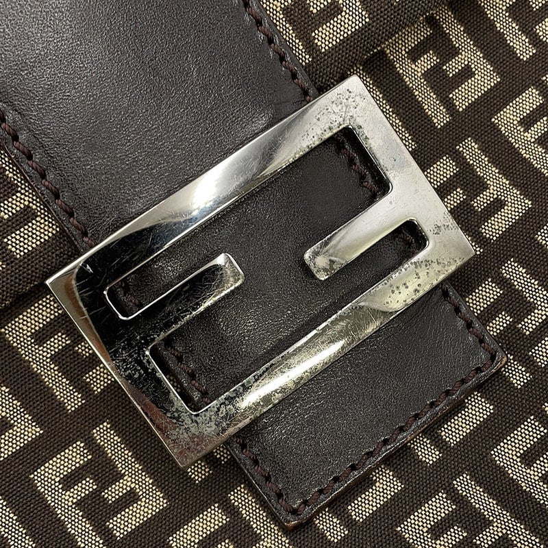 フェンディ ショルダーバッグ ズッキーノ マンマバケット キャンバス レザー 8BT075JQ4 FENDI ズッカ