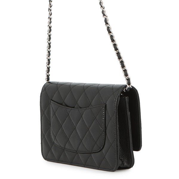 シャネル チェーンウォレット マトラッセ ココマーク キャビアスキン AP4241 CHANEL 財布 黒