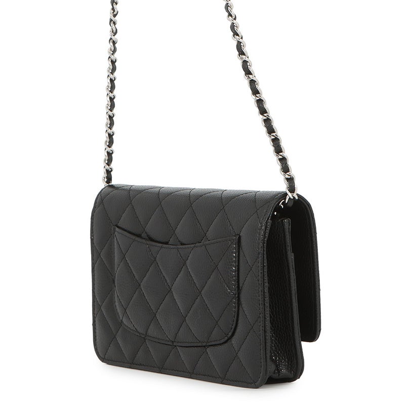 シャネル チェーンウォレット マトラッセ ココマーク キャビアスキン AP4241 CHANEL 財布 黒